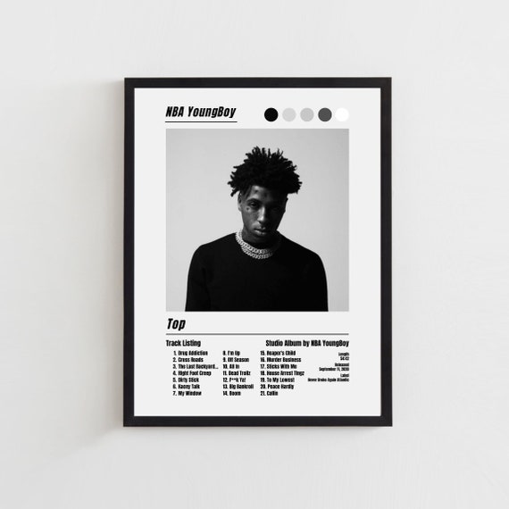 Nba youngboy digital download poster top album music artist album cover wall art