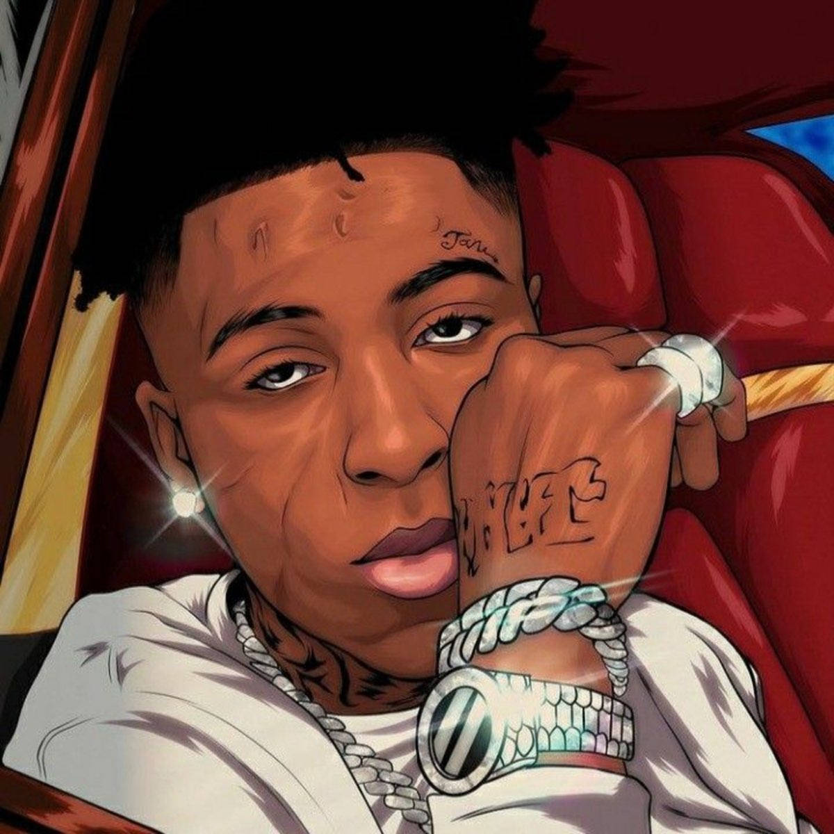 Download cute nba youngboy cartoon wallpaper