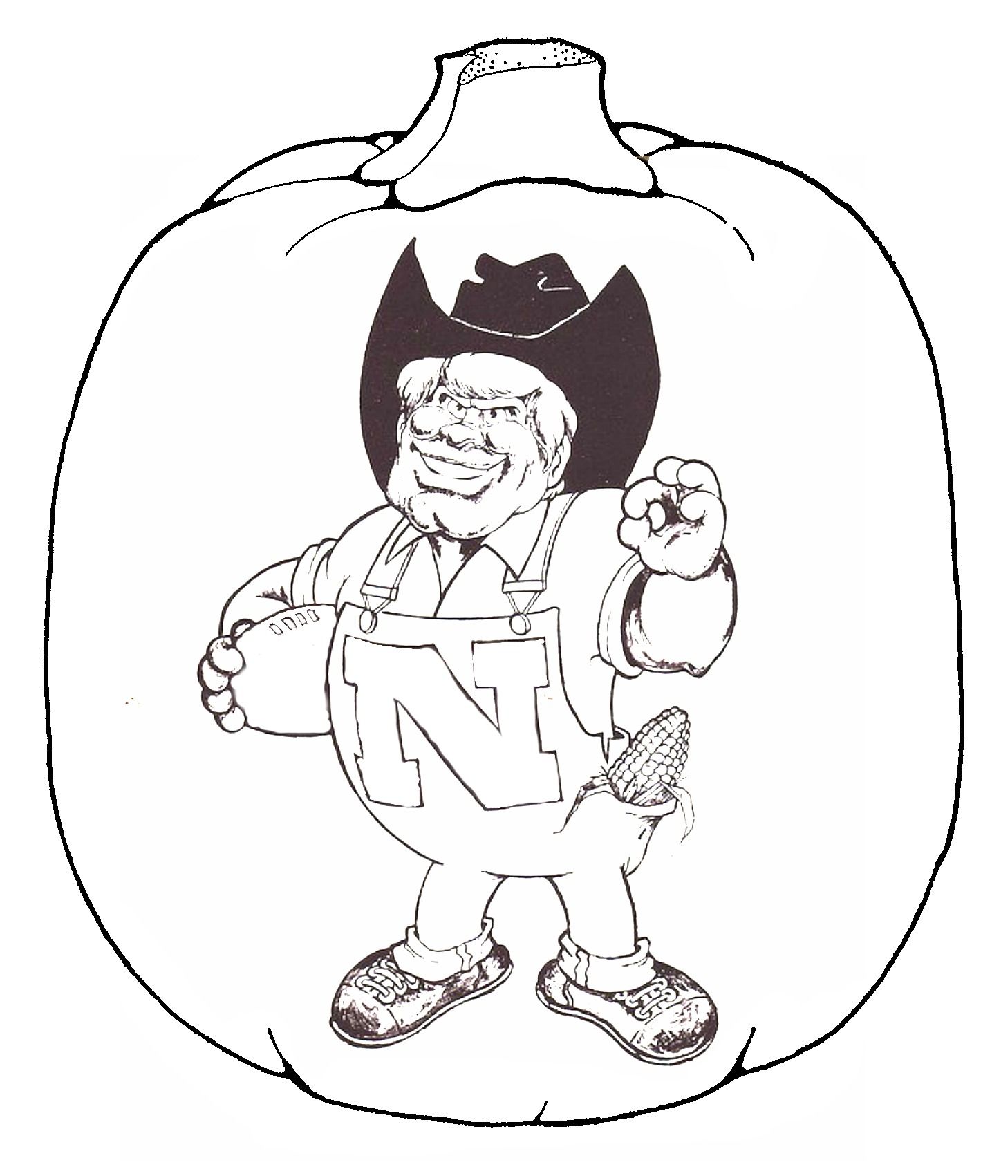 Herbie husker coloring page for halloween gbr coloring pages holidays halloween cricut projects
