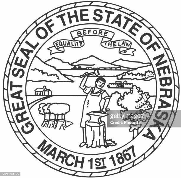 Nebraska state seal stock photos high