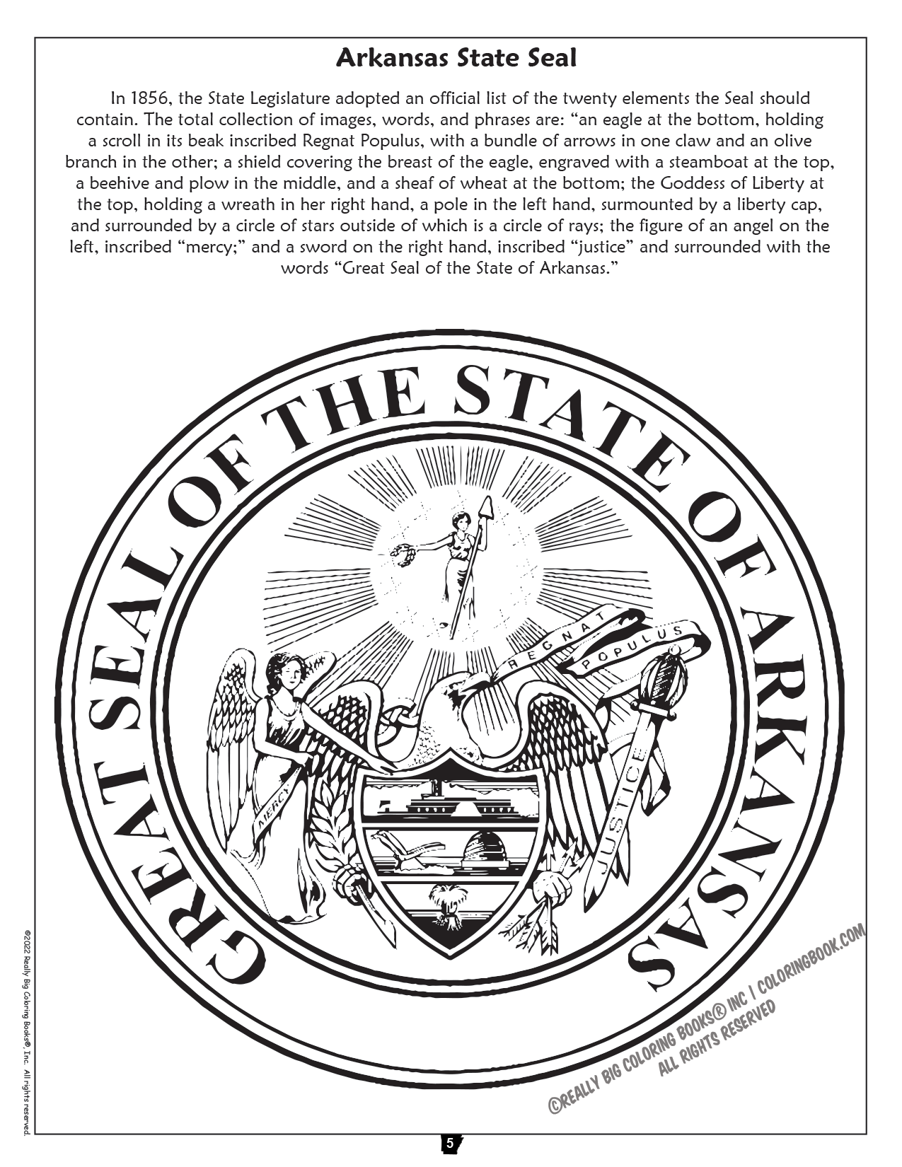 Arkansas state coloring book