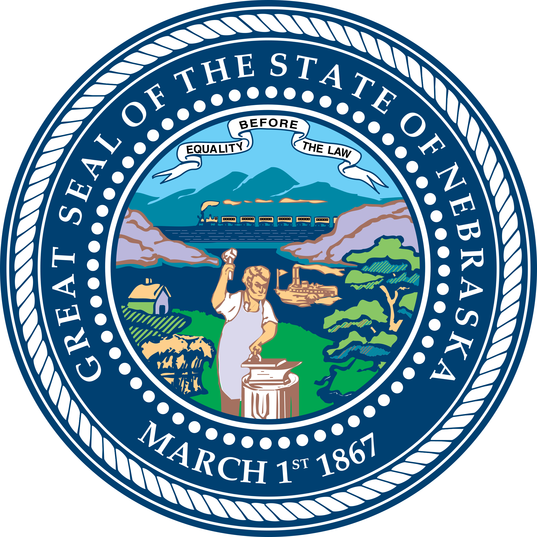 Nebraska state seal png svg vector