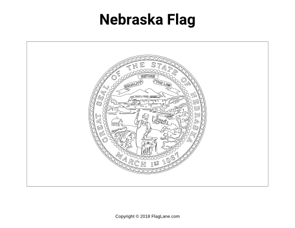 Free printable nebraska flag coloring page download it at httpsflaglanecoloring