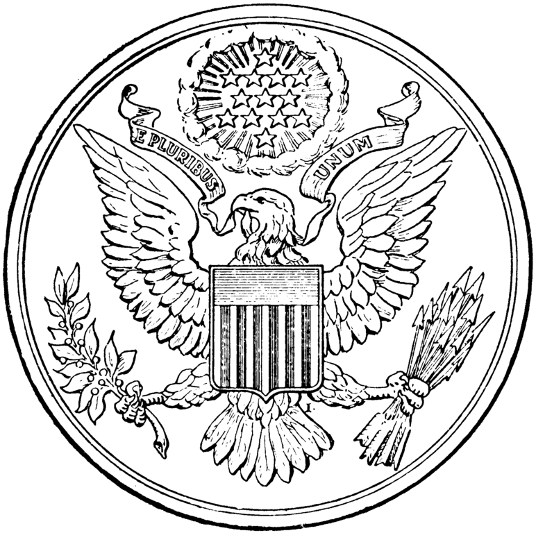 Great seal of the united states coloring page