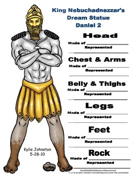 Daniel and king nebuchadnezzars dream worksheet by bible fun for kids