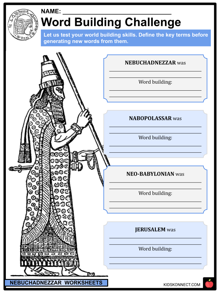Nebuchadnezzar worksheets archeological biblical information