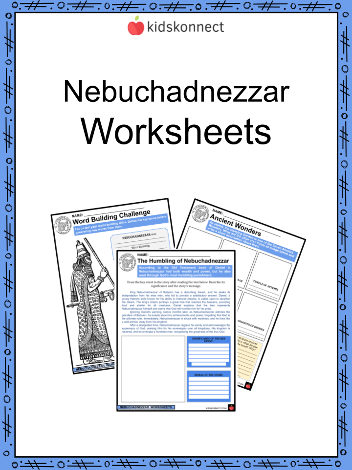 Nebuchadnezzar worksheets archeological biblical information