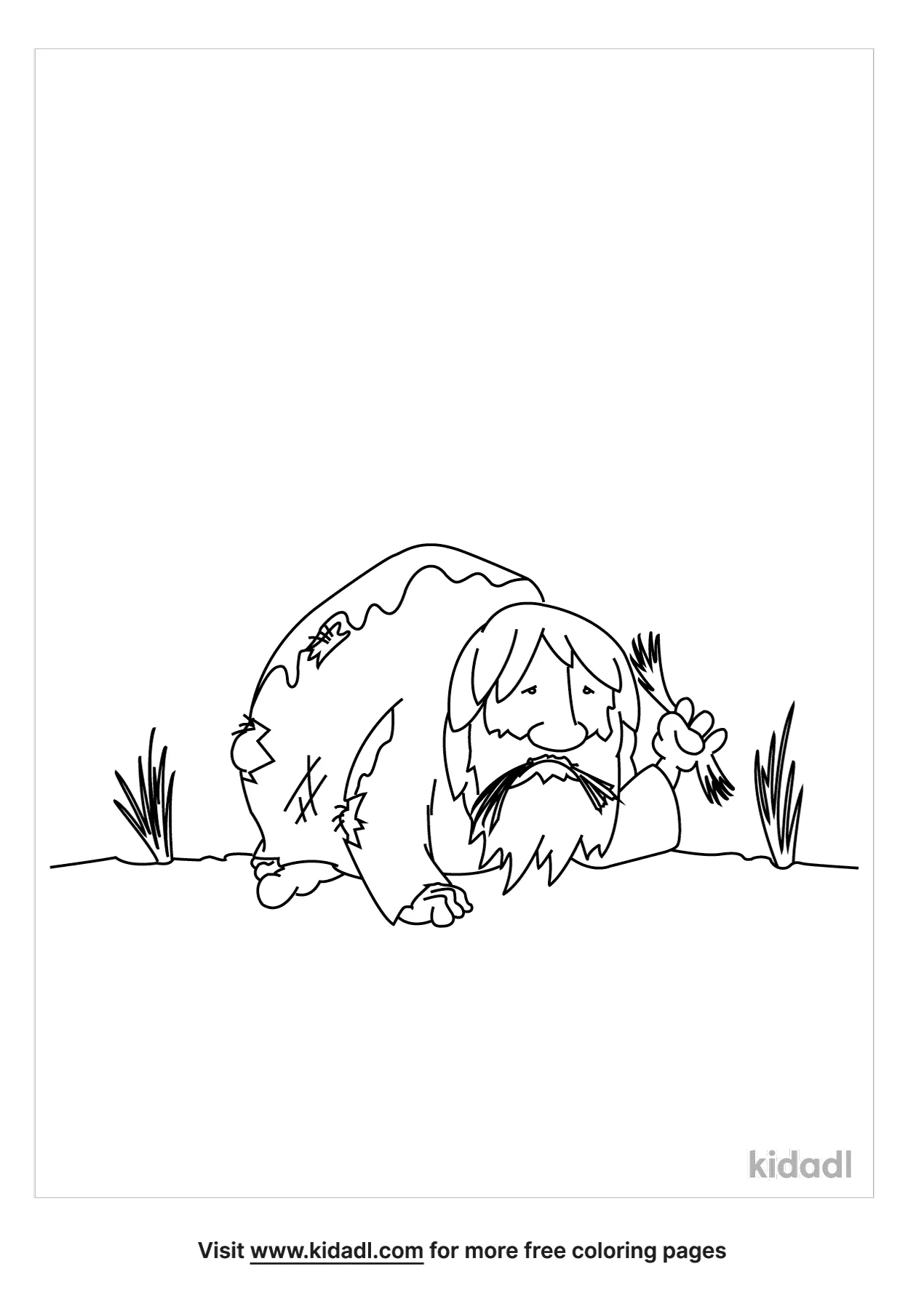Free nebuchadnezzar eats grass coloring page coloring page printables