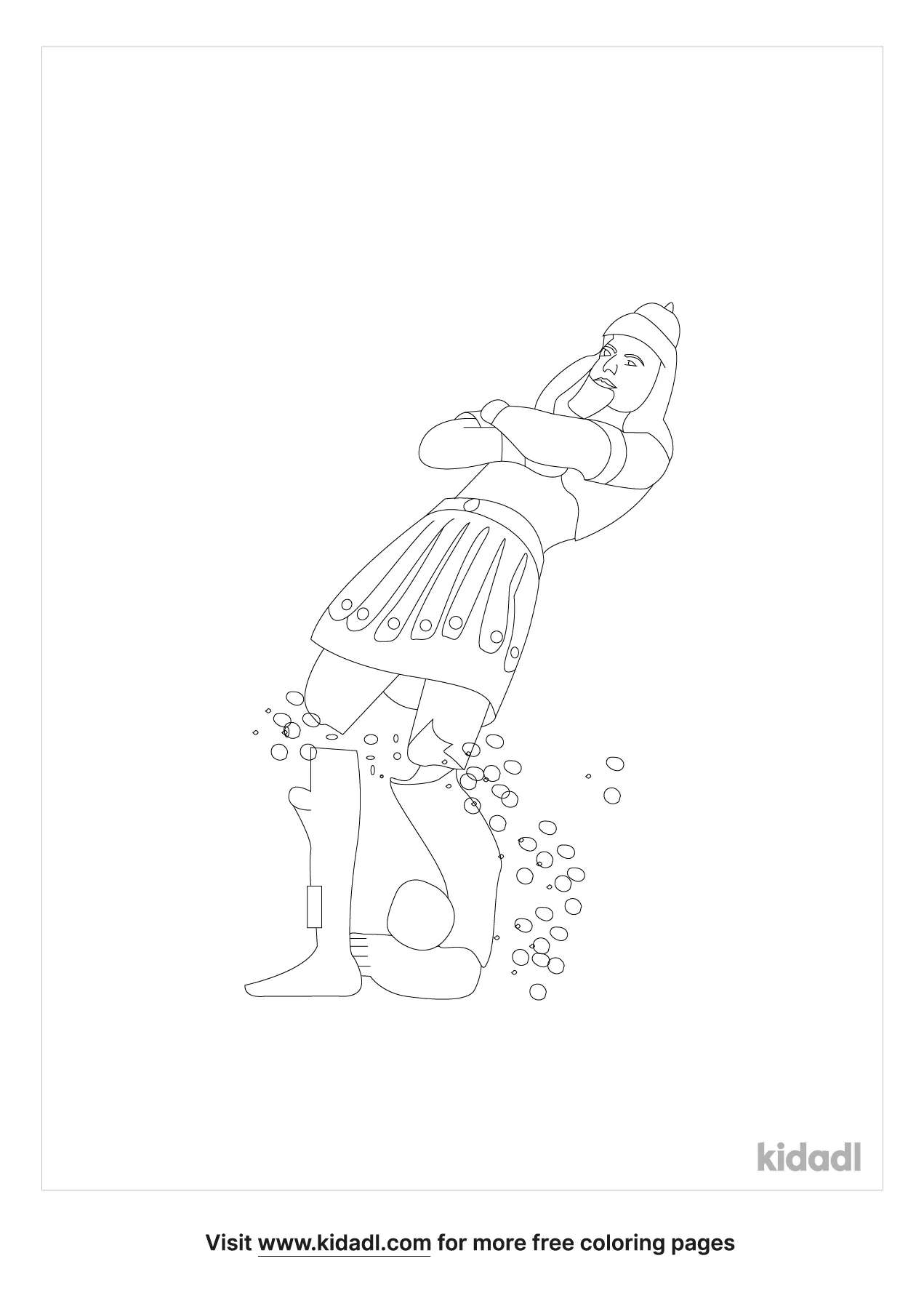 Free nebuchadnezzar dream and rock destroying statue coloring page coloring page printables