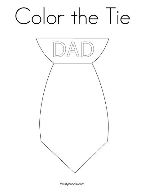 Color the tie coloring page