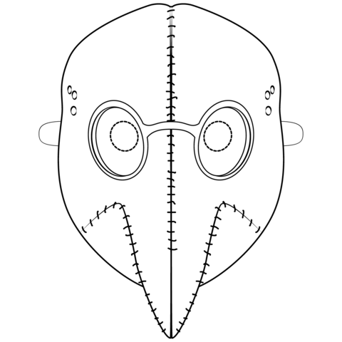 Plague mask coloring page free printable coloring pages