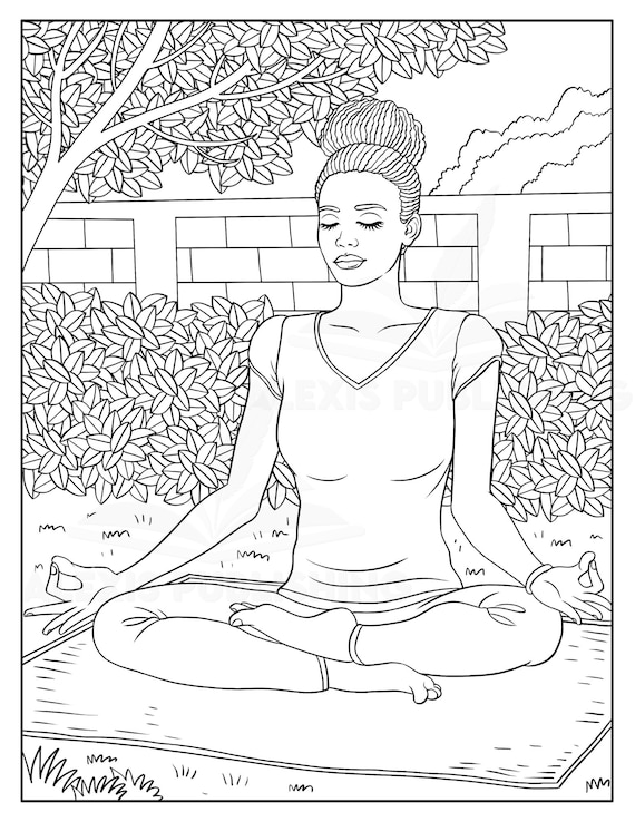 Dibujo para colorear para adultos descarga instantãnea hermosas mujeres negras imprimible
