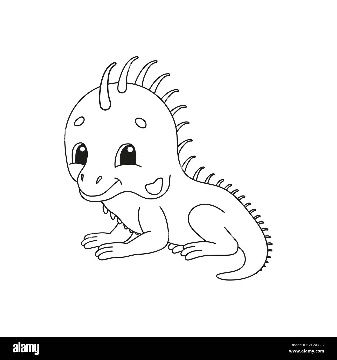 Coloring book for kids cheerful character vector illustration cute cartoon style fantasy page for children black contour silhouette isolated on stock vector image art