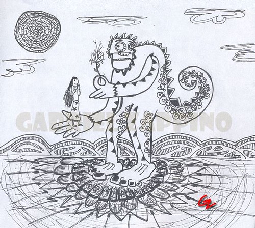 Dibujos en tinta negra gabriel zappino