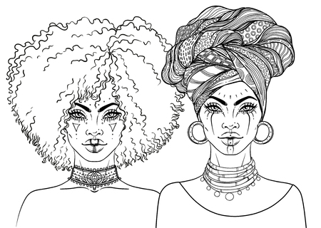 Black women fashion coloring page cliparts stock vector and royalty free black women fashion coloring page illustrations