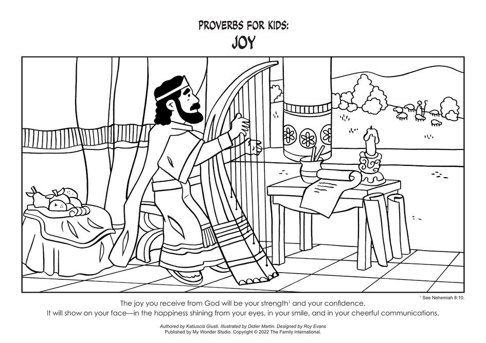 Coloring page proverbs for kids joy my wonder studio