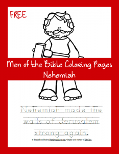 Free men of the bible coloring page