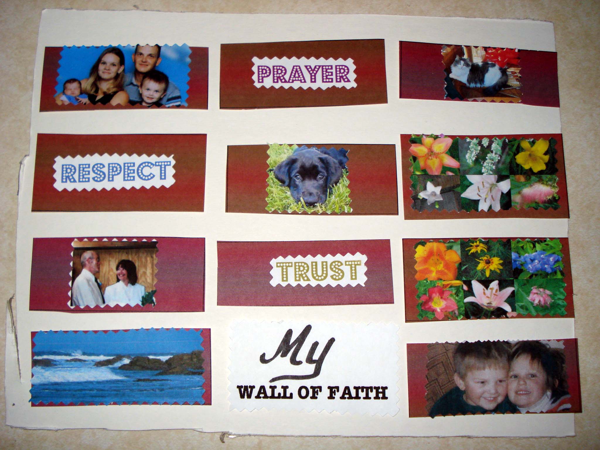 Wall of faith craft project