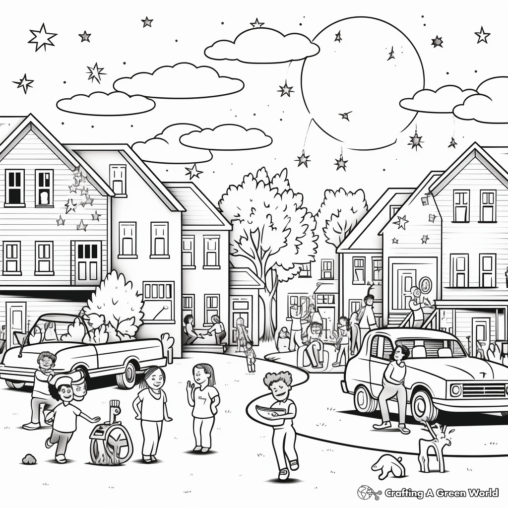 National night out coloring pages