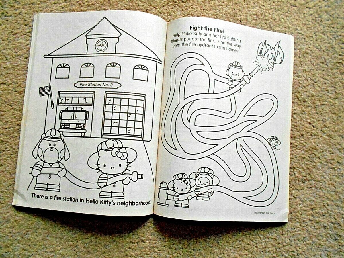 Sanrio hello kittys neighborhood coloring book sl