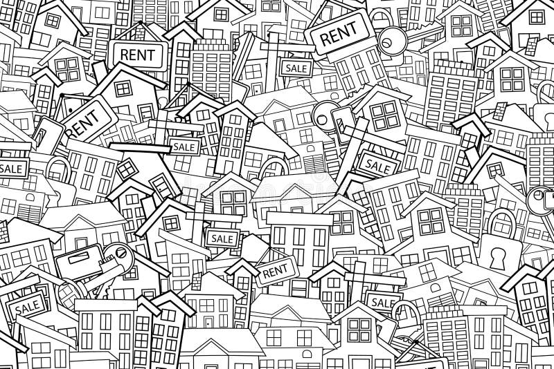 Real estate coloring page stock illustrations â real estate coloring page stock illustrations vectors clipart