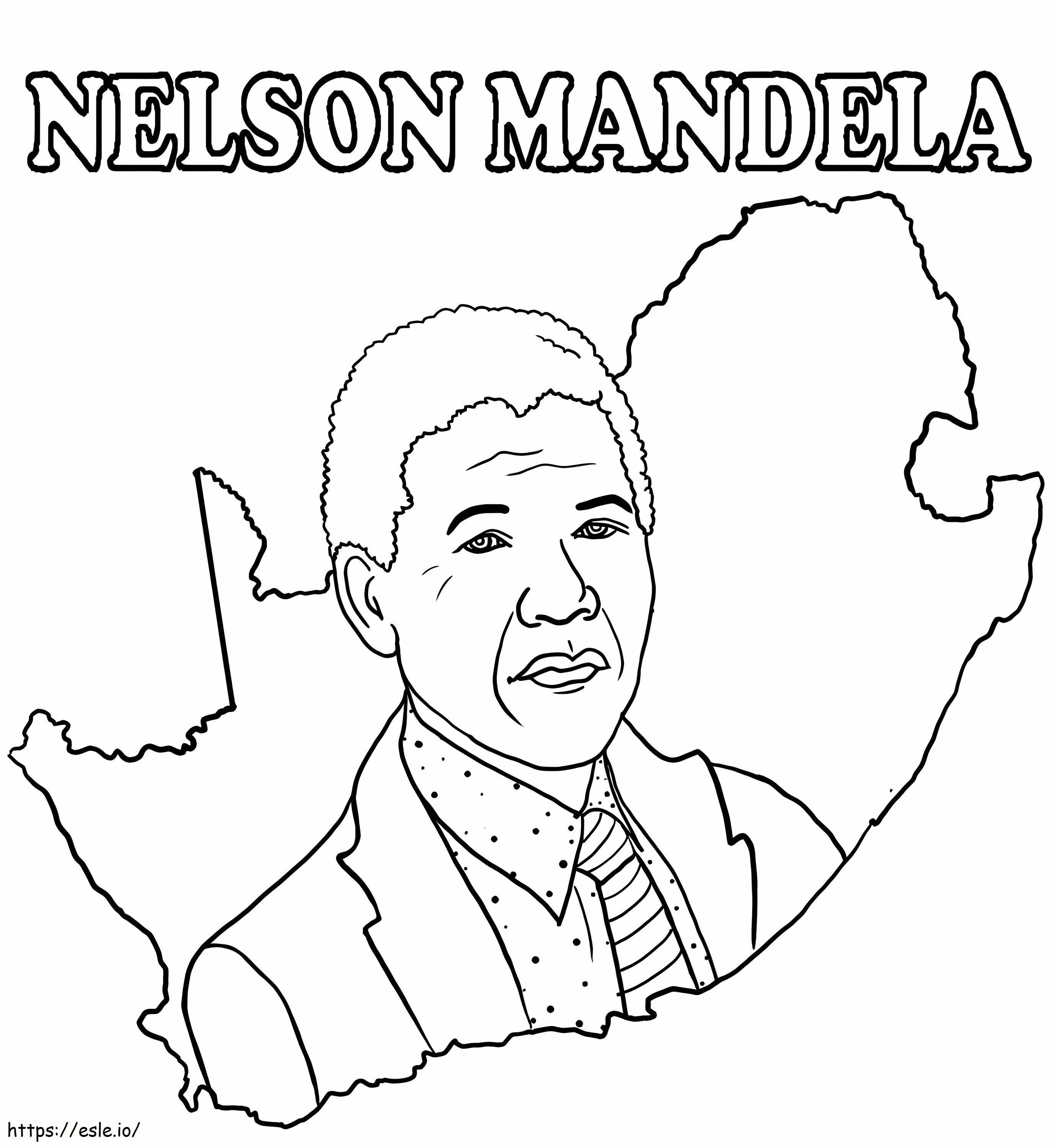Nelson mandela coloring page
