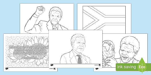 Nelson mandela louring sheets teacher made