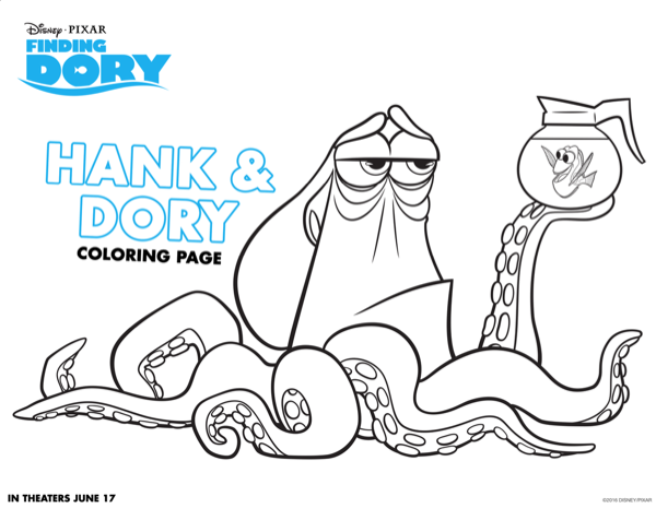 Free finding dory coloring sheets