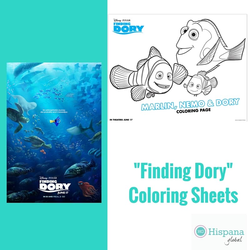 Finding dory printable coloring sheets for kids