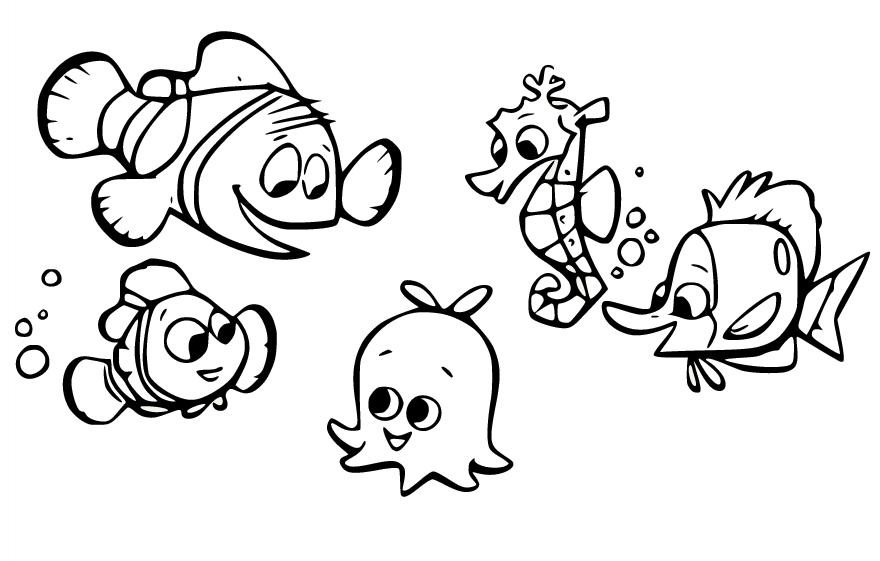 Finding nemo coloring pages printable for free download