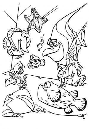 Free printable finding nemo coloring pages for adults and kids