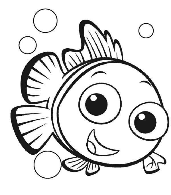 Free fish coloring sheetnemo