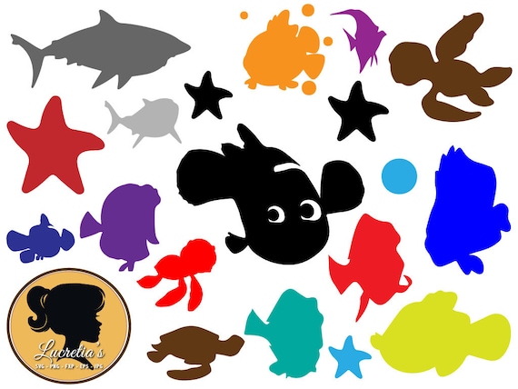 Finding nemo svg dory svg svg cutting file use as clipartsilhouette cameocricut vinyl finding nemo clipart finding dory svg files