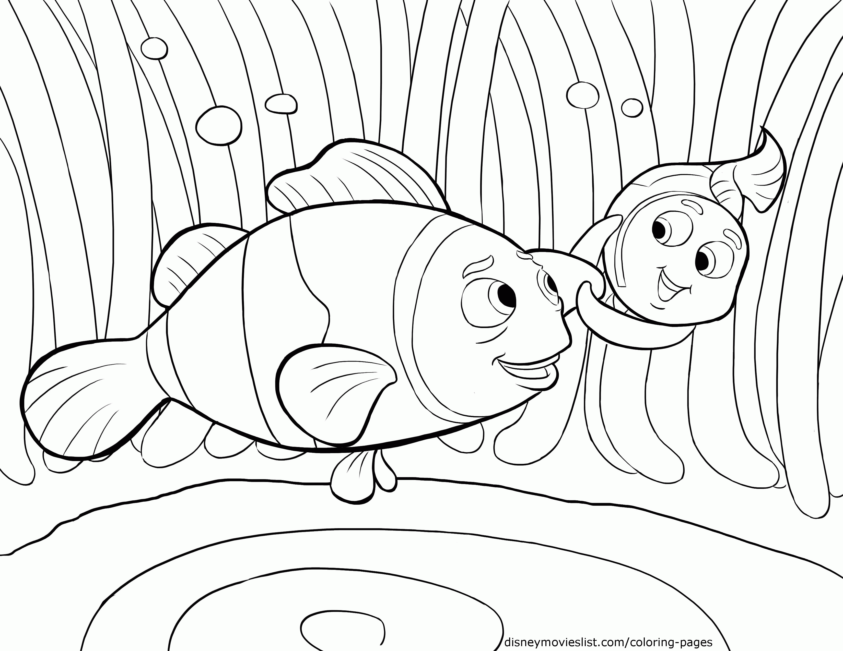 Free printable nemo colouring pages