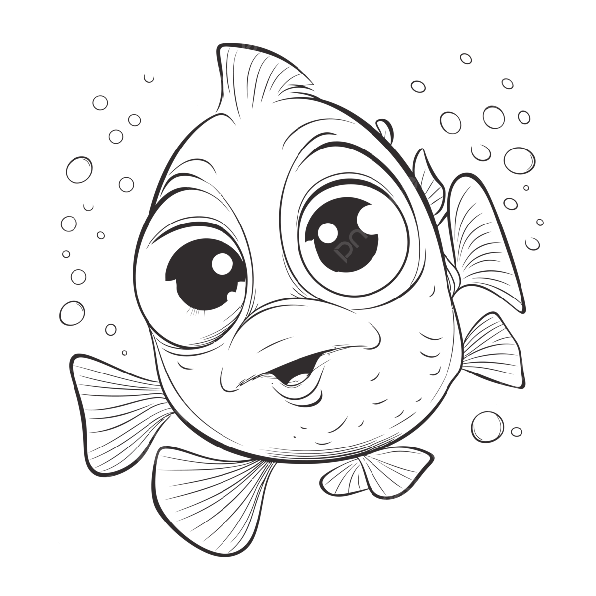 Character of the fish cartoons for kids coloring pages outline sketch drawing vector fish drawing car drawing cartoon drawing png and vector with transparent background for free download