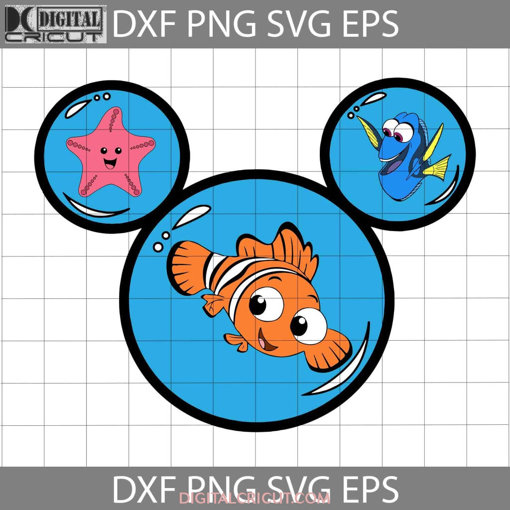 Finding nemo ears svg nemo ears svg cartoon svg cricut file clipar â
