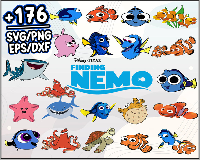 Finding nemo svg bundle dory svg nemo iron on nemo cricut nem