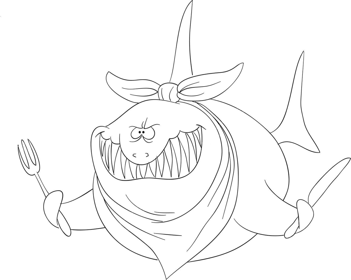 Hungry fish a sharks mealtime adventure in a childrens coloring book vector sign sea silhouette png and vector with transparent background for free download
