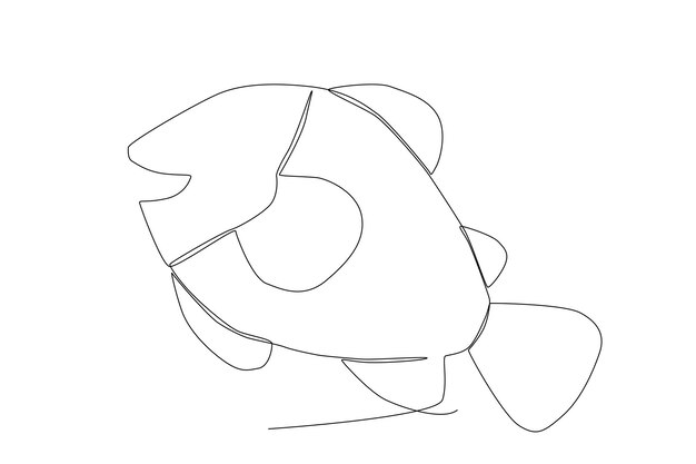 Premium vector finding nemo fish line art