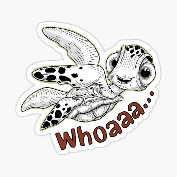 Squirt the turtle sticker for sale by tasiazenzura