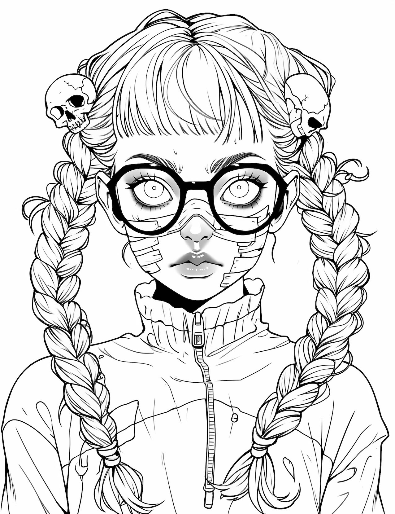 Captivating zombie coloring pages for kids and adults