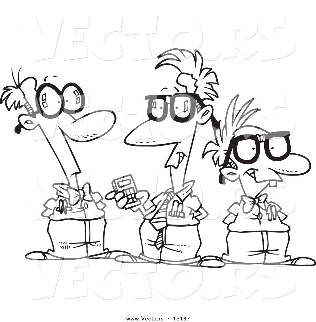 R of a cartoon group of nerds talking