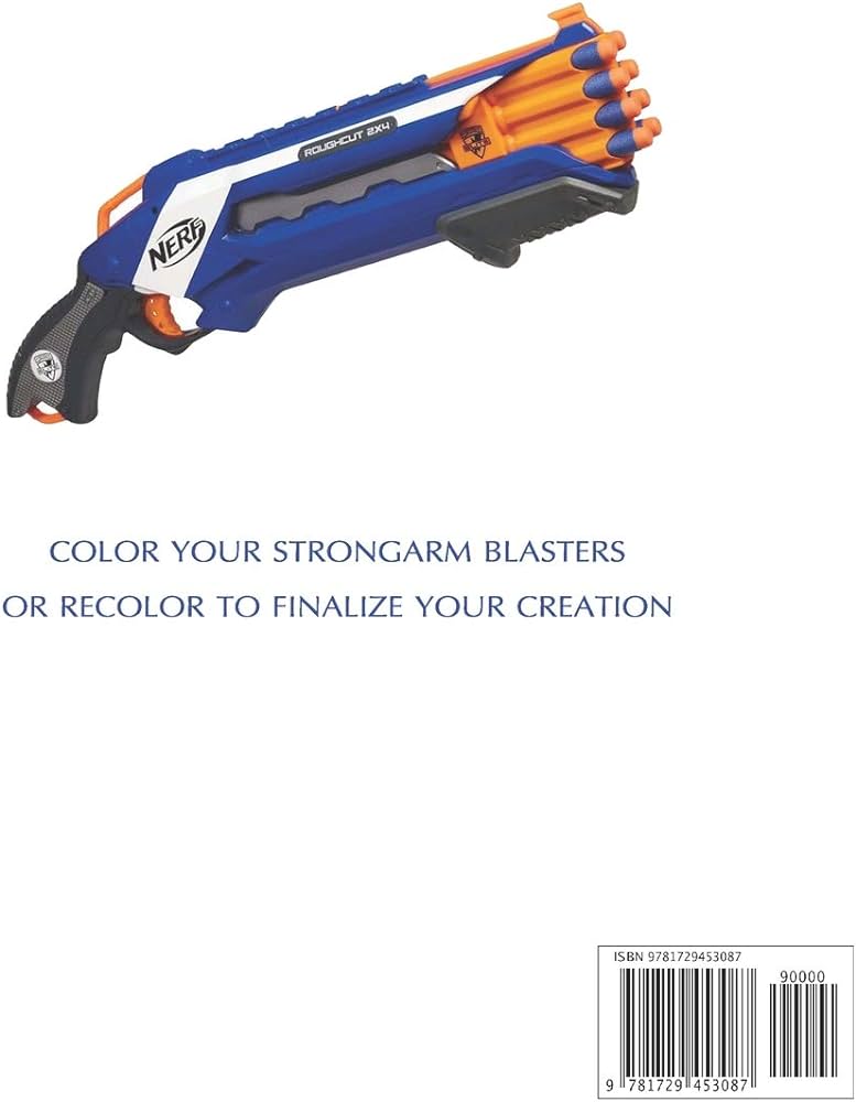 Nerf coloring book roughcut x color by c chawanun