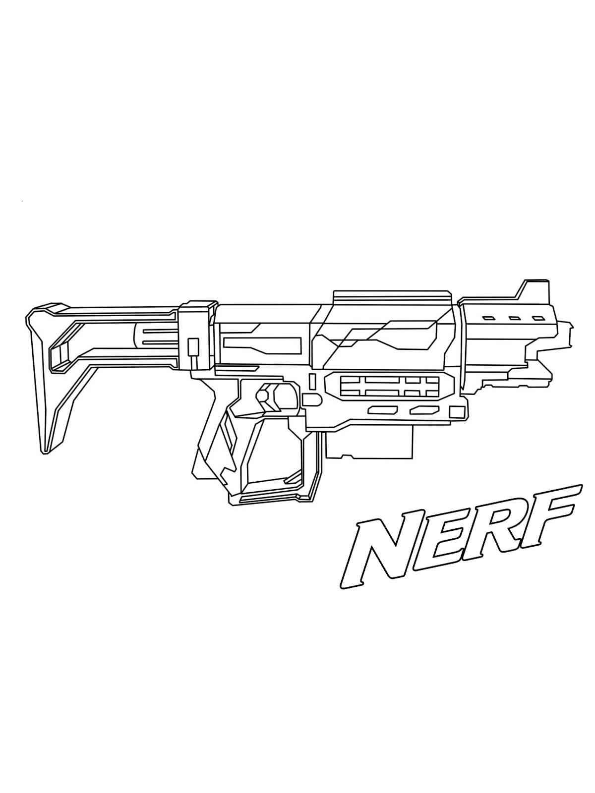 Nerf gun coloring pages
