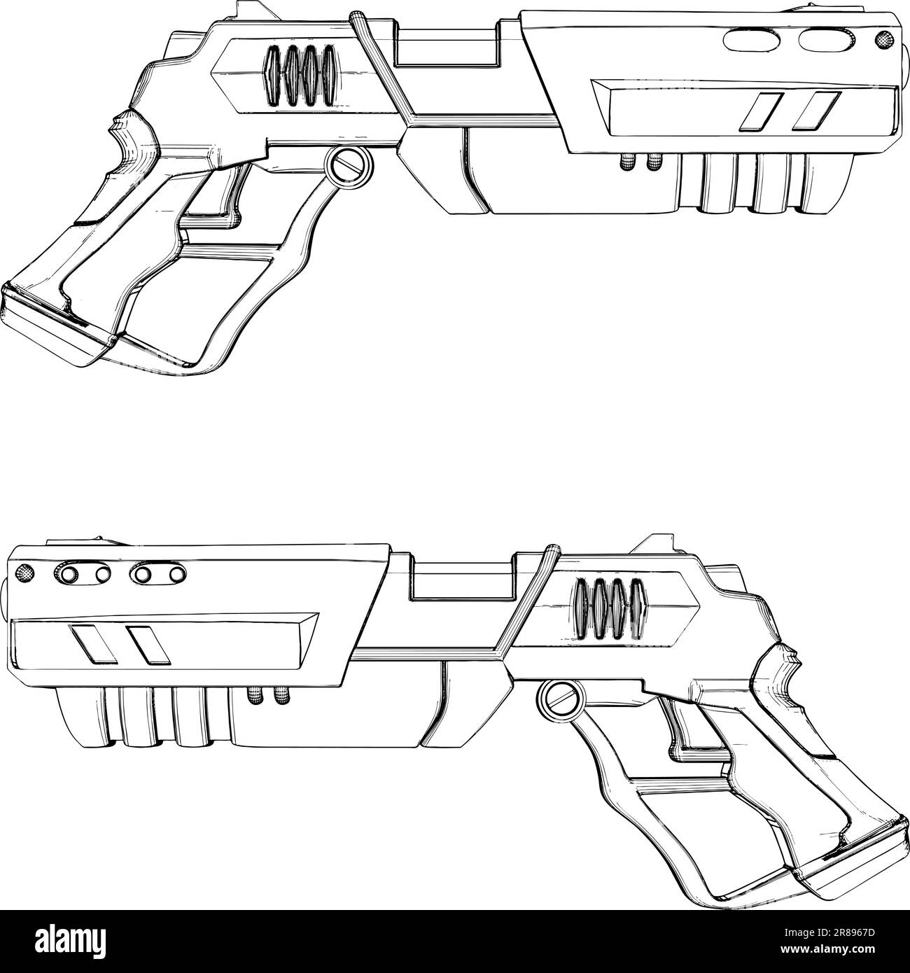 Lazer gun black and white stock photos images