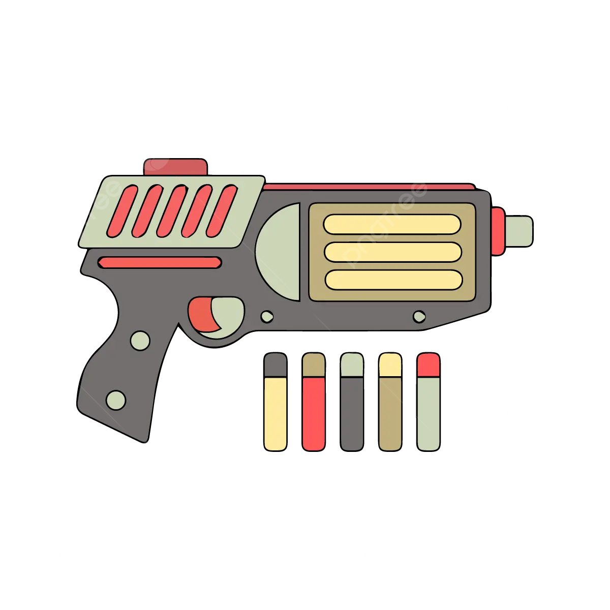 Nerf gun printable coloring vector nerf gun illustration vector png and vector with transparent background for free download