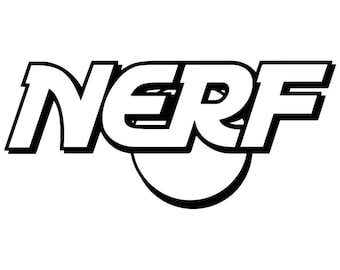 Retro nerf logo decal