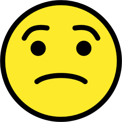 Worried face emoji