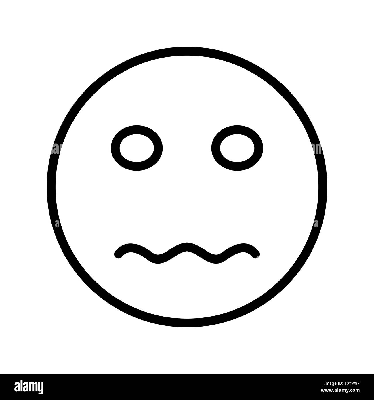Illustration nervous emoji icon stock photo