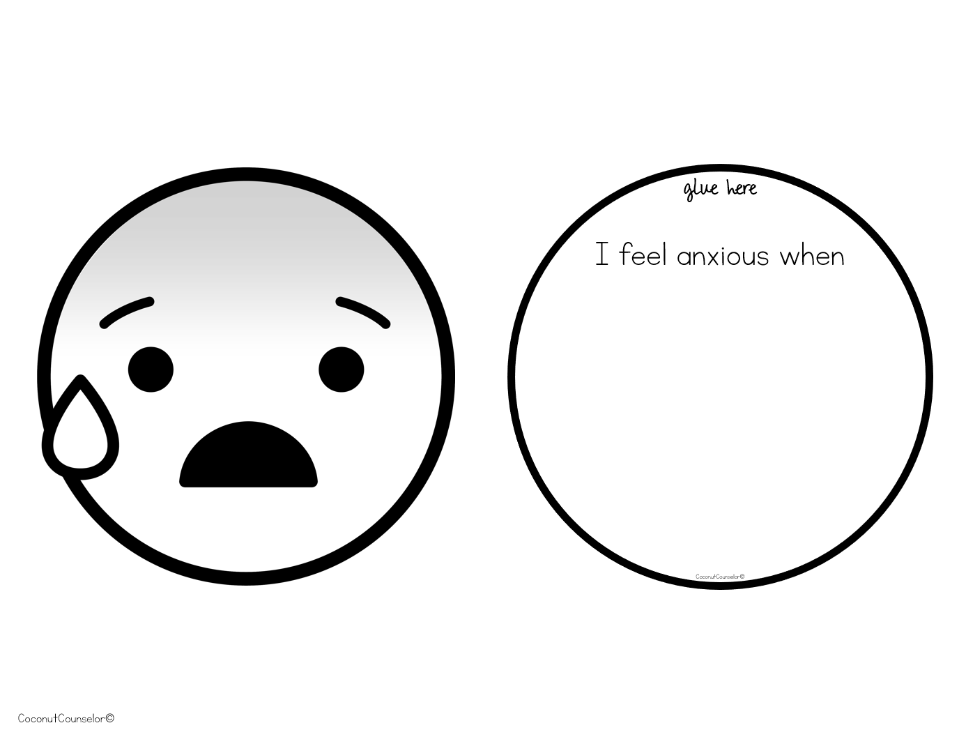 Anxious emoji flipbook made by teachers